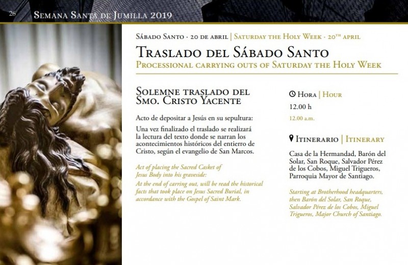 <span style='color:#780948'>ARCHIVED</span> - 12th to 21st April 2019 Semana Santa in Jumilla