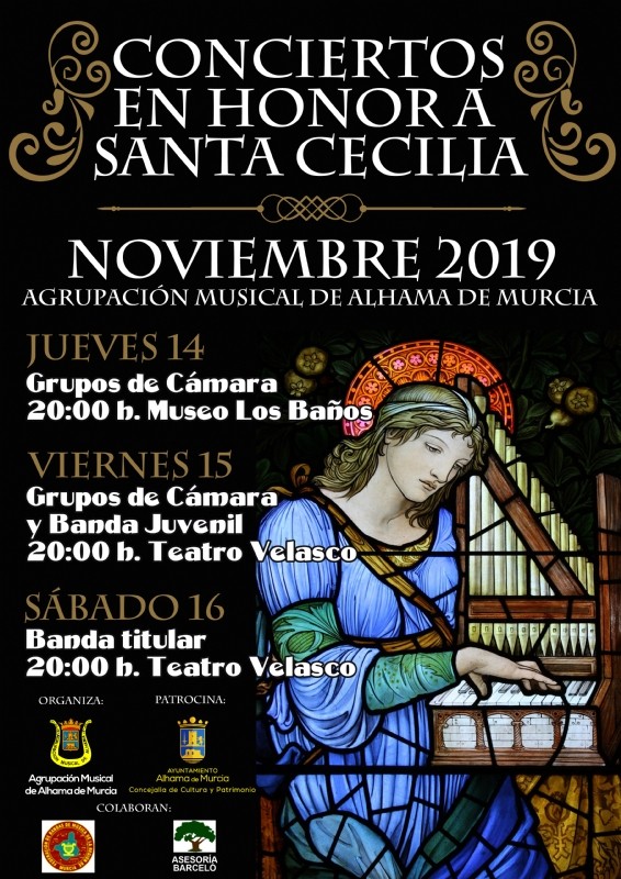 <span style='color:#780948'>ARCHIVED</span> - 14th, 15th and 16th November Free concerts in honour of Saint Cecilia in Alhama de Murcia