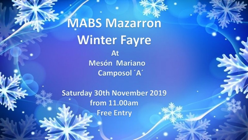 <span style='color:#780948'>ARCHIVED</span> - Saturday 30th November MABS Winter Fayre on Camposol