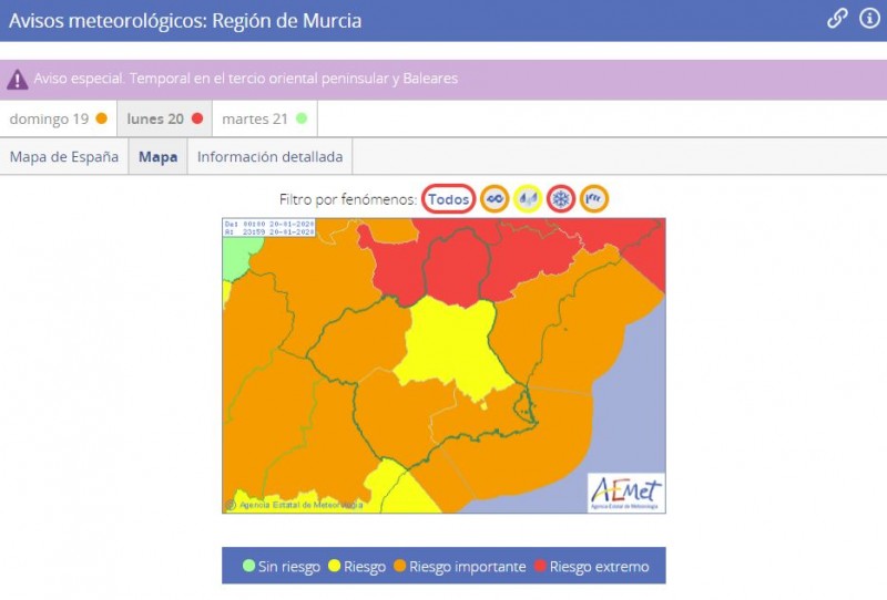 <span style='color:#780948'>ARCHIVED</span> - Heavy rain warning for Mazarrón and the Campo de Cartagena