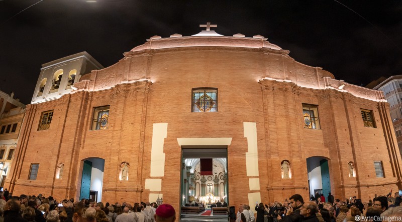 <span style='color:#780948'>ARCHIVED</span> - Restoration of façades completed at the church of Santa María de Gracia in Cartagena