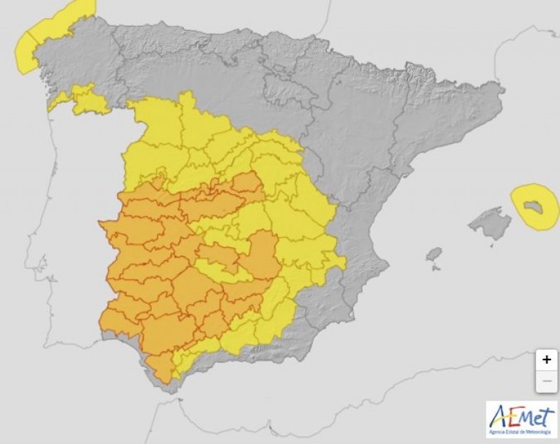 <span style='color:#780948'>ARCHIVED</span> - Tuesday set to be hottest day of the year so far in large part of Spain