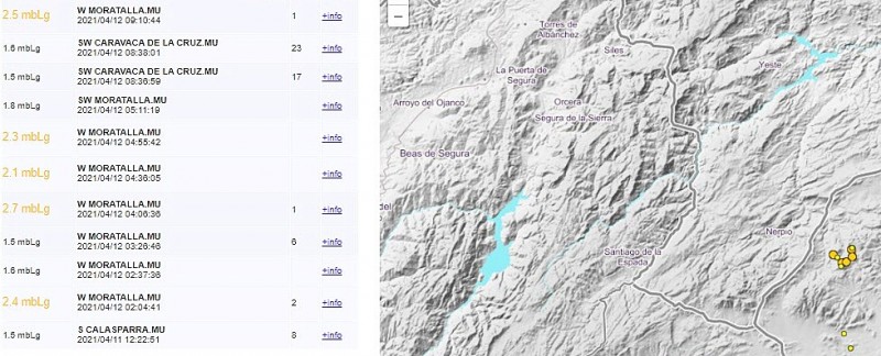 <span style='color:#780948'>ARCHIVED</span> - Series of earthquakes in the north-west of the Murcia region
