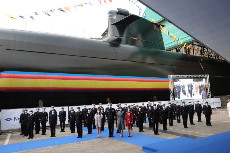 <span style='color:#780948'>ARCHIVED</span> - Spanish Royal Family launch the first S-80 Plus submarine at Cartagena shipyard