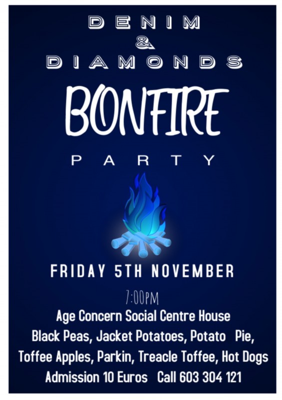 <span style='color:#780948'>ARCHIVED</span> - Denim & Diamonds Bonfire Party in Mazarron: November 5