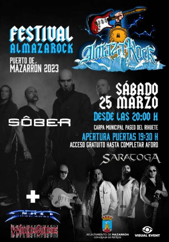 <span style='color:#780948'>ARCHIVED</span> - March 25 Free Almazarock music festival in Puerto de Mazarron