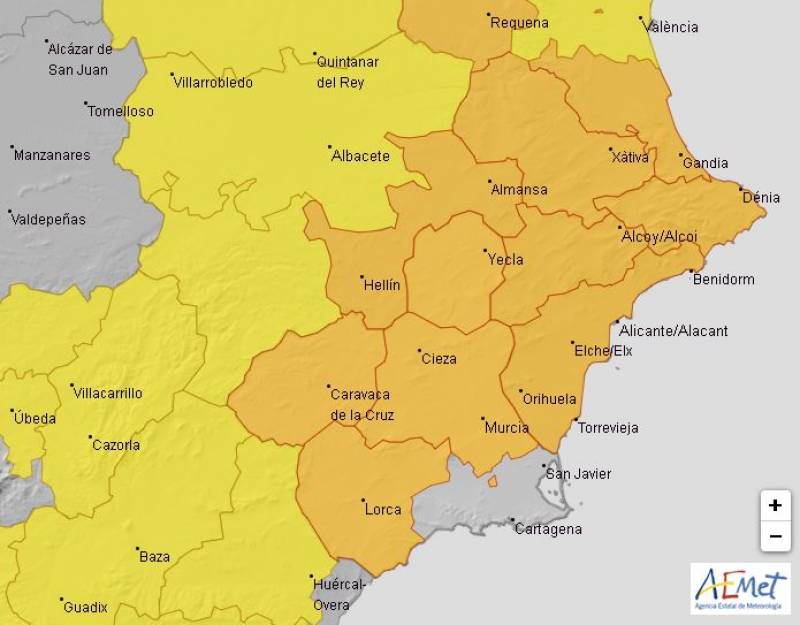 Orange warning for 41-degree temps: Murcia weather forecast July 18-21