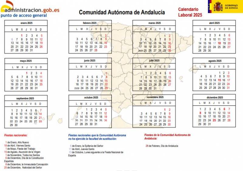 Andalusia public holiday calendar 2025: All the festivos and bank holidays this year
