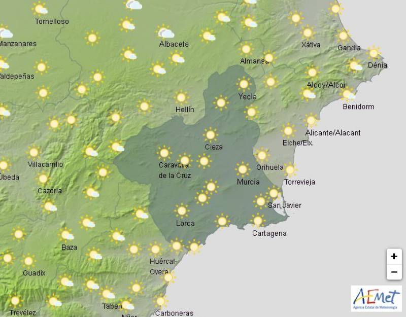 Wet and stormy New Year in Murcia: weather forecast December 30-January 2