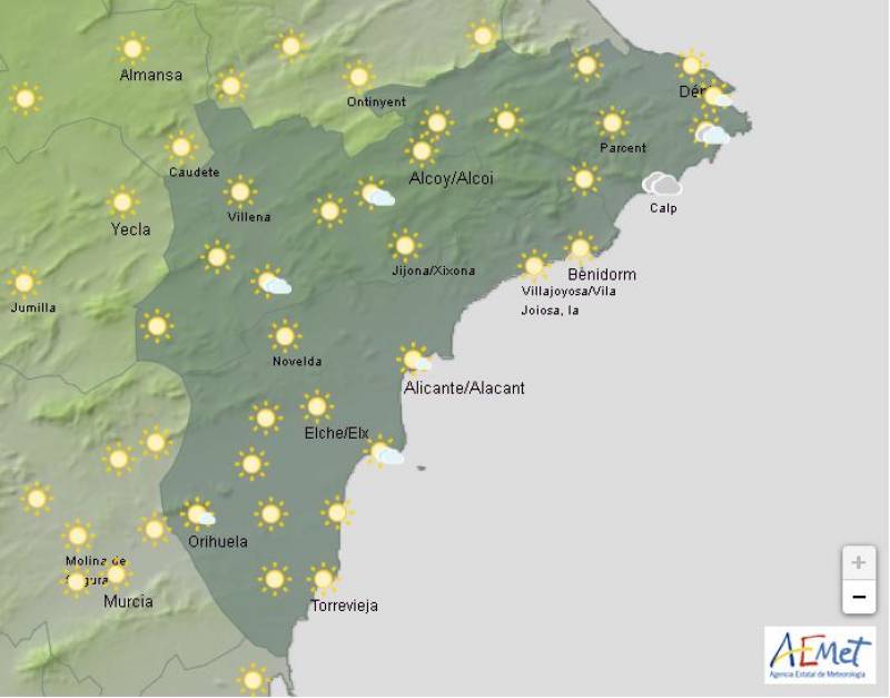 Alicante dodges the storm: Weather forecast Jan 30-Feb 2