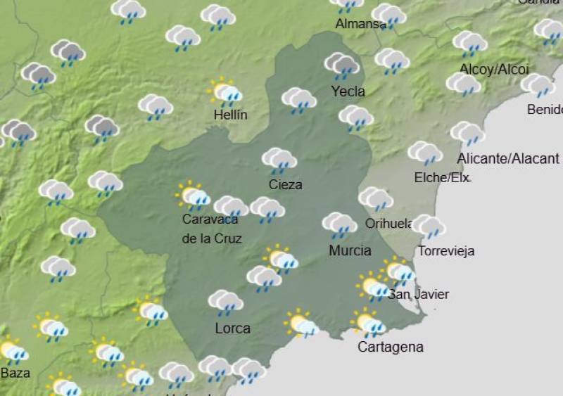 More rain, wind and storms: Murcia weekly weather forecast March 10-16