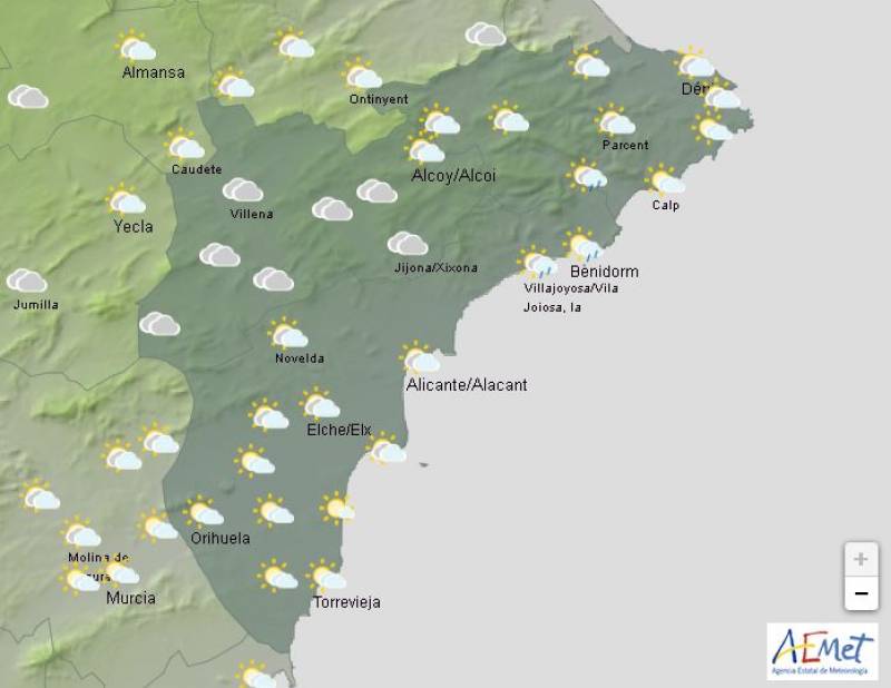 Temperatures plummet as rain continues: Alicante weather forecast March 13-16