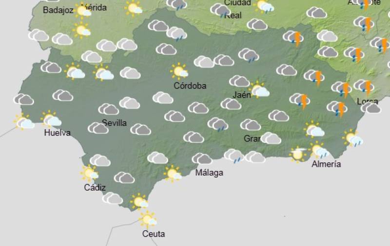 Andalucía weekend weather forecast May 8-11: Thunderstorms in the east and brighter skies in the west