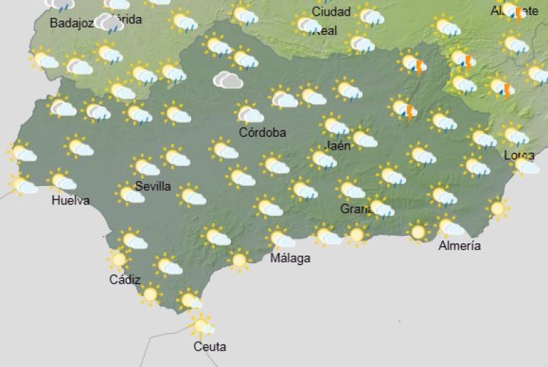 Andalucía weekend weather forecast May 8-11: Thunderstorms in the east and brighter skies in the west