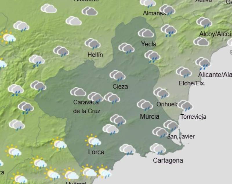 No more storms until Friday: Murcia weekly weather forecast May 19-22