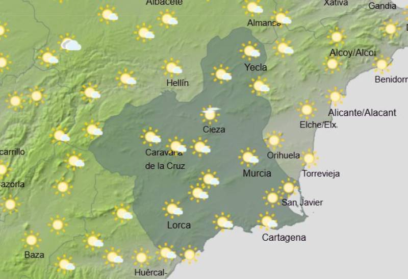 Heat alerts issued and calima on the way: Murcia weekly weather forecast June 23-26
