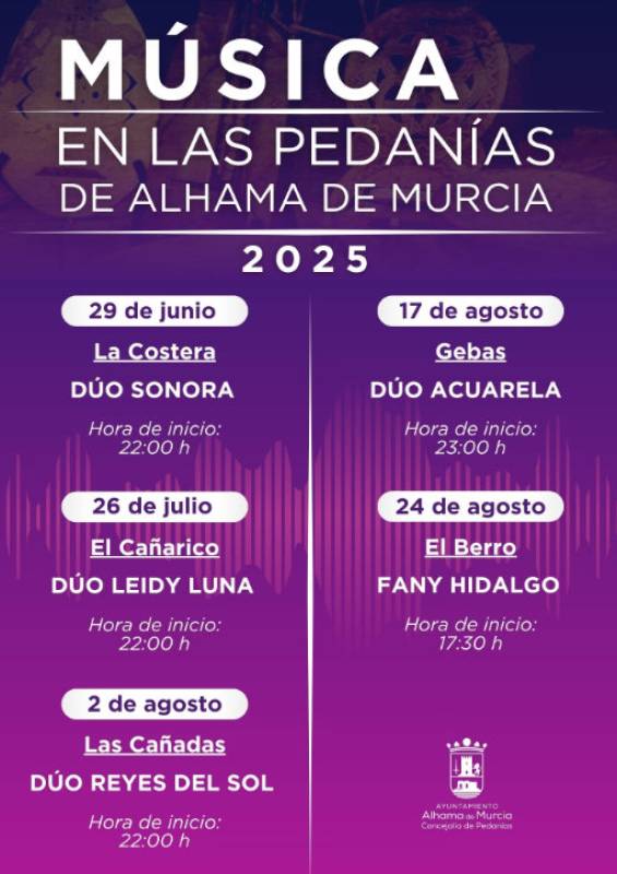 August 24 Free open-air concert in the Alhama de Murcia village of El Berro