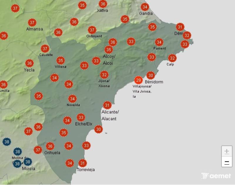 Hotter days and stuffy nights: Alicante weather forecast August 4-7