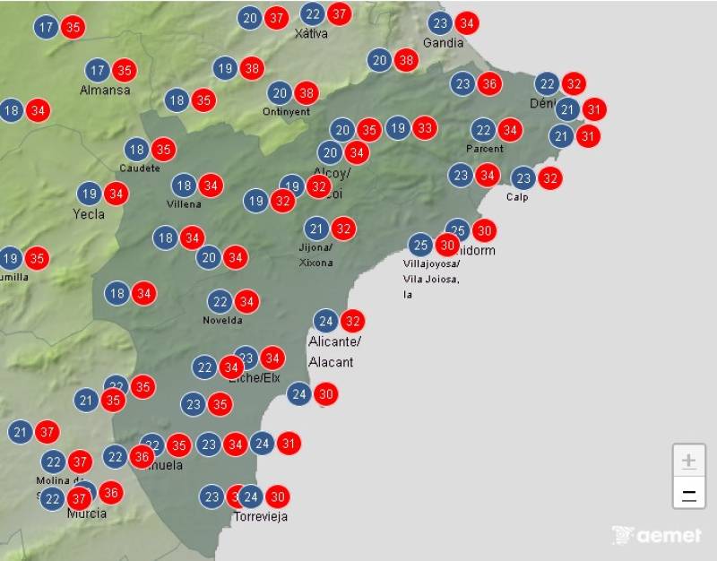 Hotter days and stuffy nights: Alicante weather forecast August 4-7