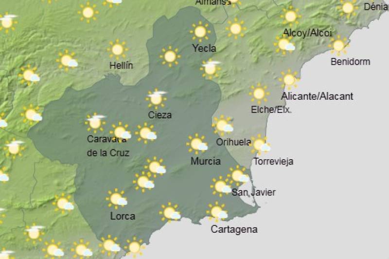 Murcia weekend weather forecast Sept 4-7: Gradually warmer with a mix of sun and cloud