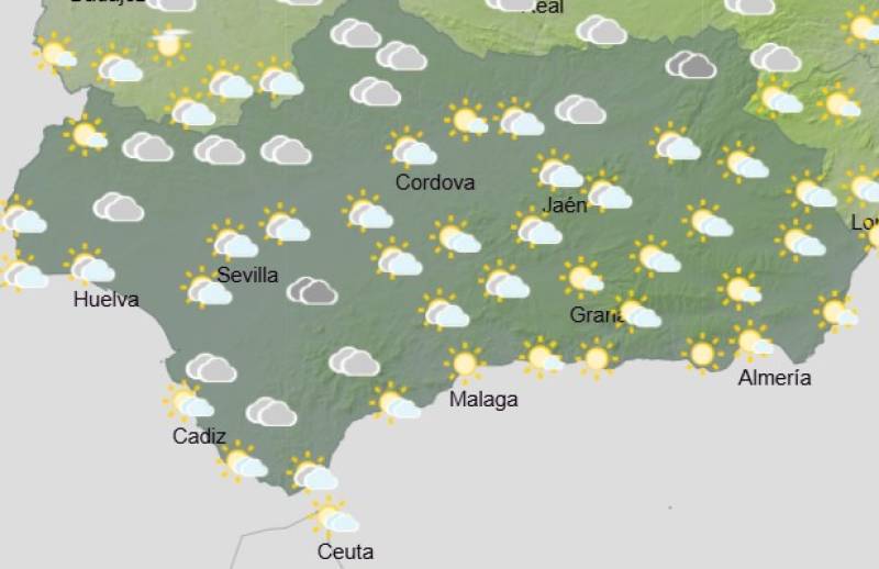 Andalucía weekend weather forecast October 30 - November 2: Cloud, rain and autumn breezes