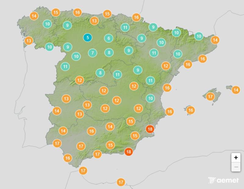 Winter begins in Spain: Weather forecast December 1-4