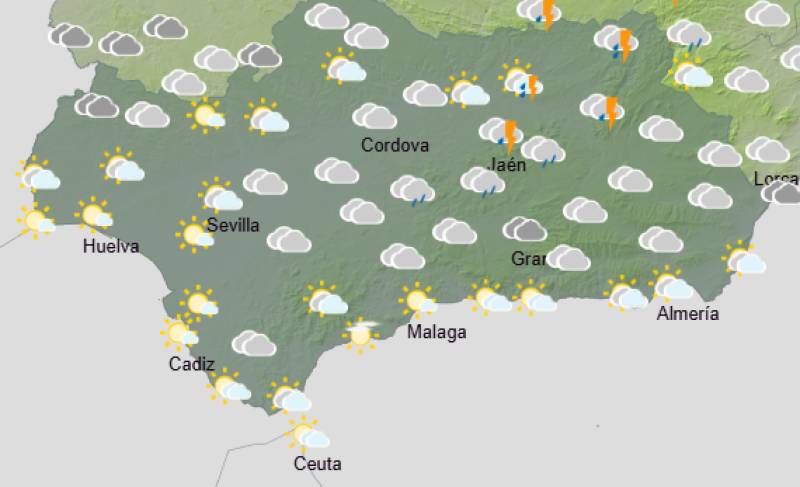 Andalucía weekend weather forecast January 15-18: Cooler, cloudier and some rain 