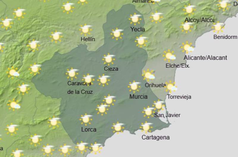 Murcia weekly weather forecast February 23-26