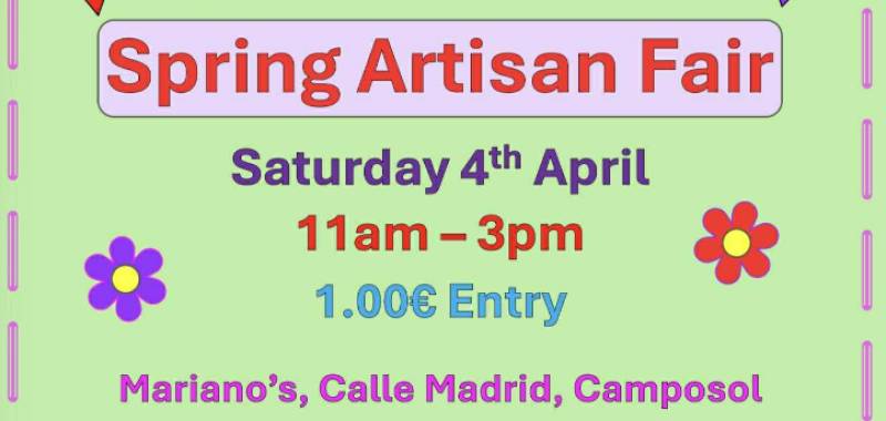 April 4 Charity spring artisan fair in Camposol