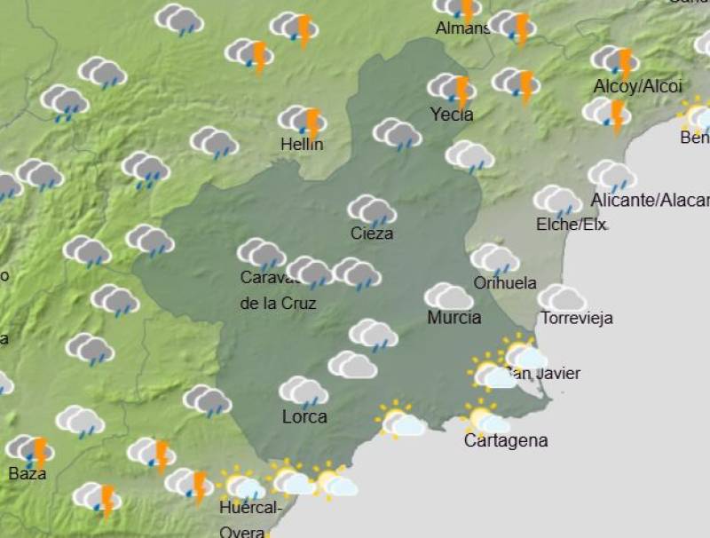 Murcia weekend weather forecast March 5-8: The rainstorms and wind refuse to let up
