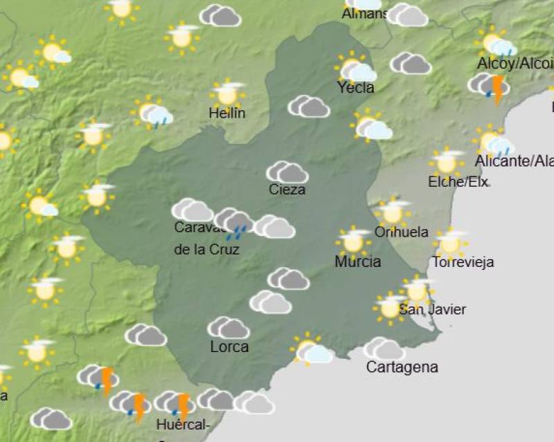 What we can expect from the weather in Murcia this week: Forecast for March 9-12