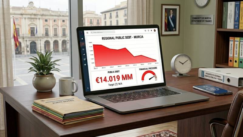 Murcia's public debt passes €14 billion as long-term pressures continue