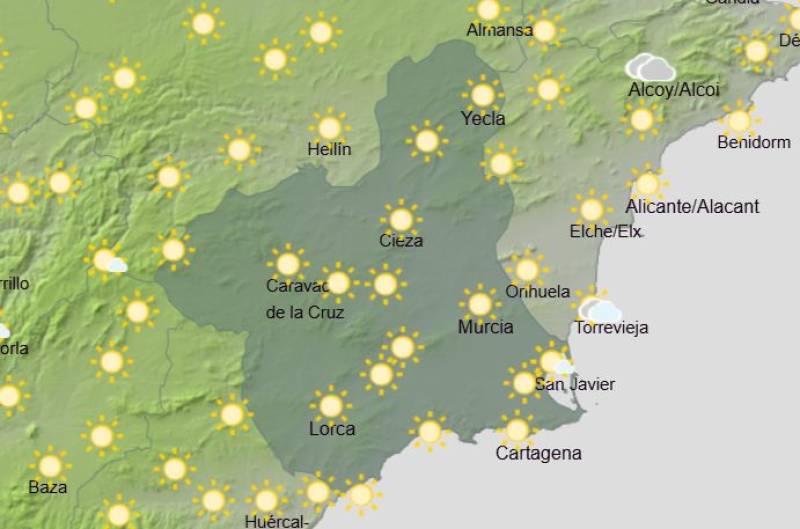 Murcia weekend weather forecast April 16-19: The summer starts here!