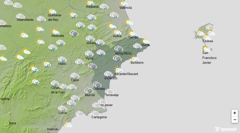 Rain and thunderstorms expected for the May bank holiday weekend: Alicante weather forecast April 30-May 3