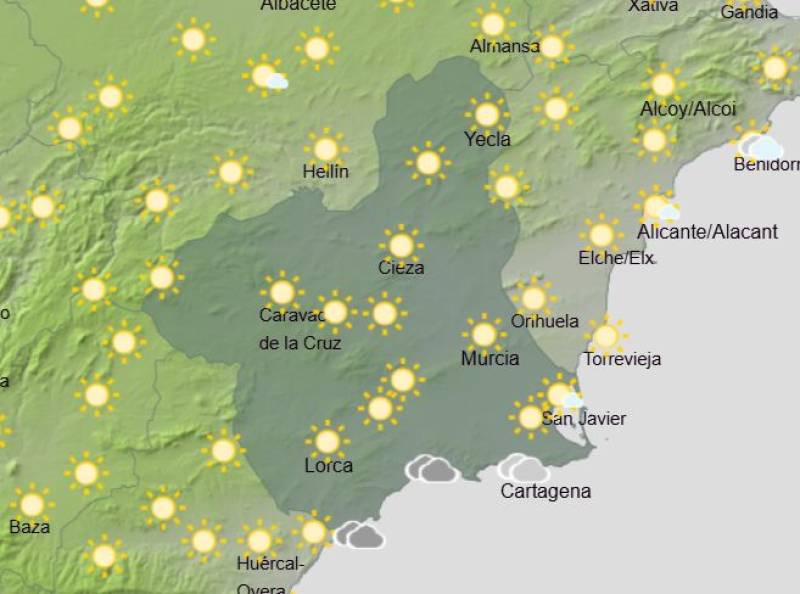 Murcia weekend weather forecast June 4-7