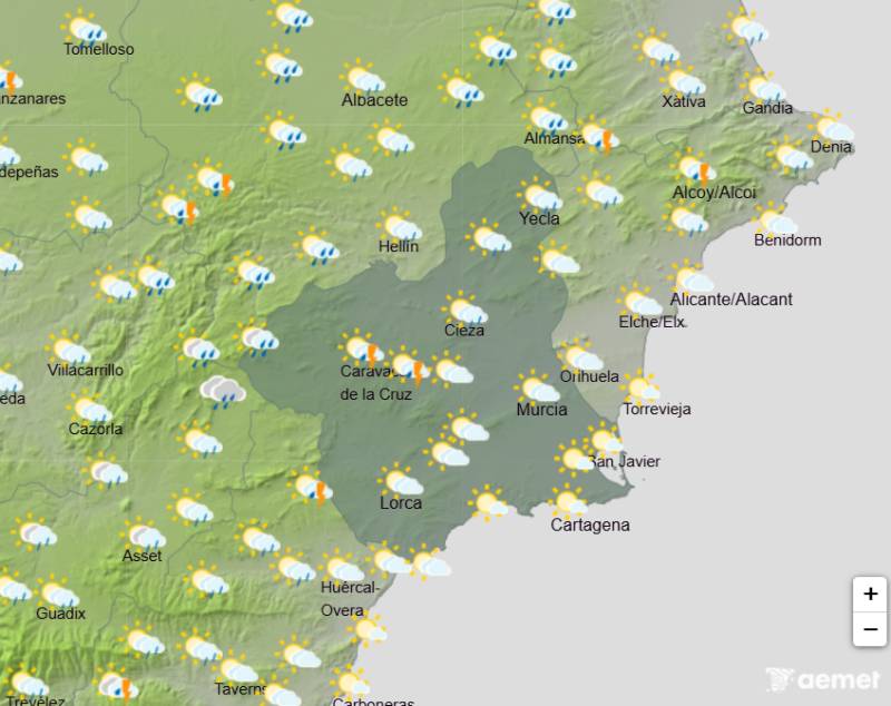 Thunderstorms, hail and 40ºC heat: Murcia's weekend weather forecast August 13-16