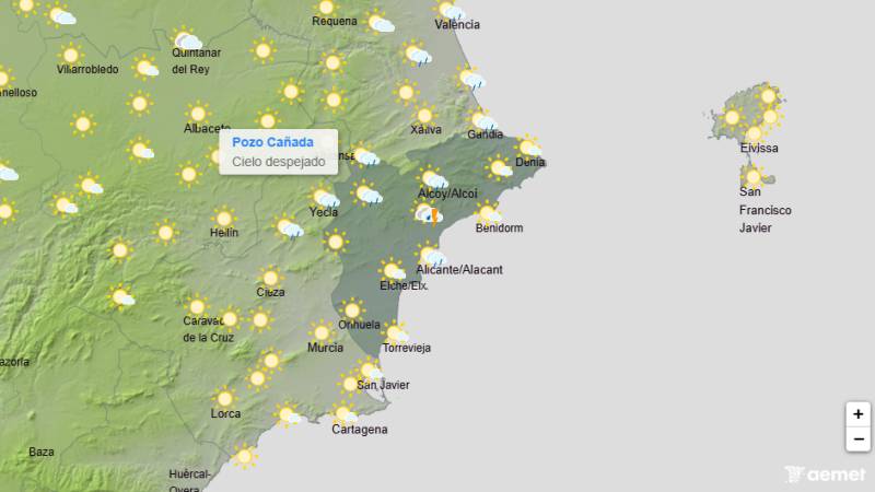 Saharan dust and muddy rain in the forecast: Alicante weather forecast August 23-27