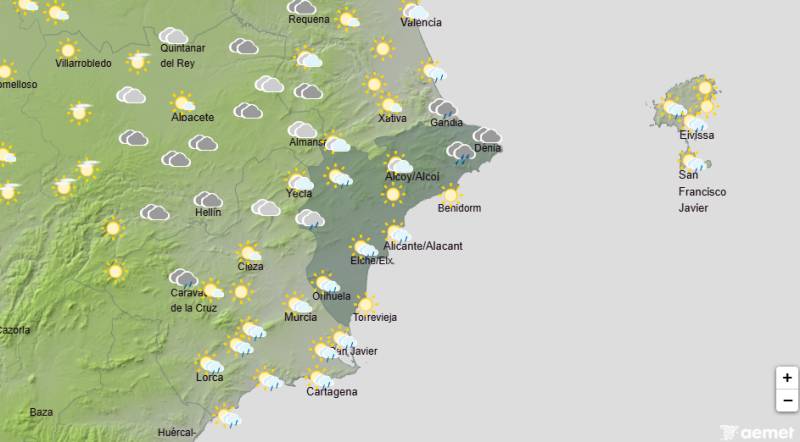 Sharp drop in temperatures after the storm: Alicante weather forecast September 10-13