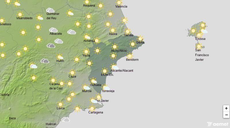 Sharp drop in temperatures after the storm: Alicante weather forecast September 10-13