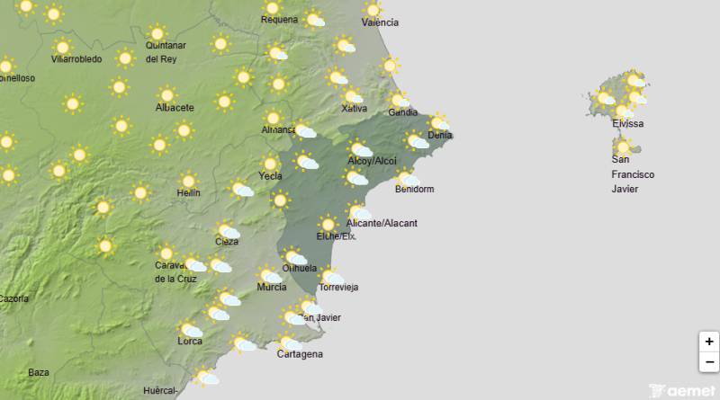 Sharp drop in temperatures after the storm: Alicante weather forecast September 10-13