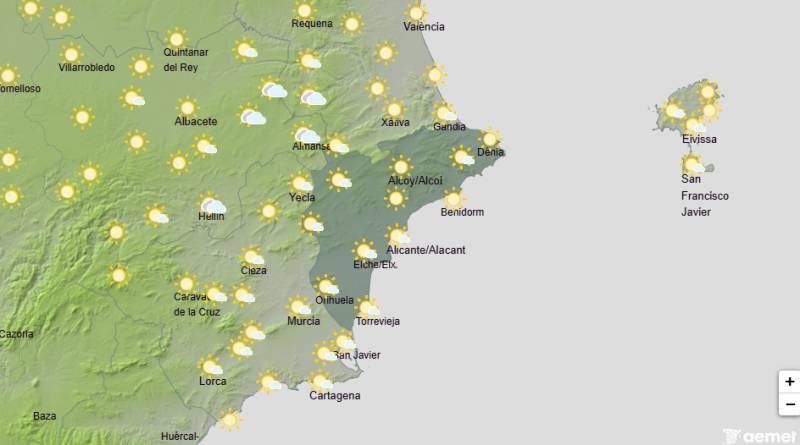 Sharp drop in temperatures after the storm: Alicante weather forecast September 10-13