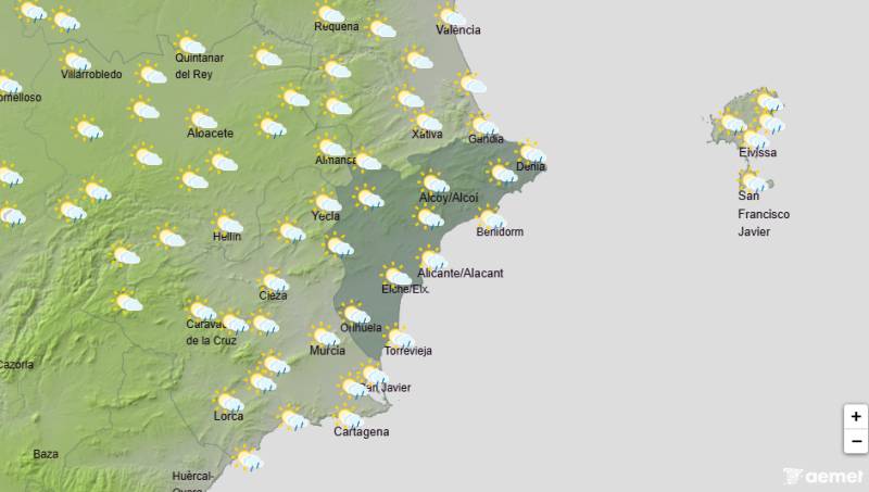 Alicante weather October 5-8: Temperatures stay high as rain and storms return