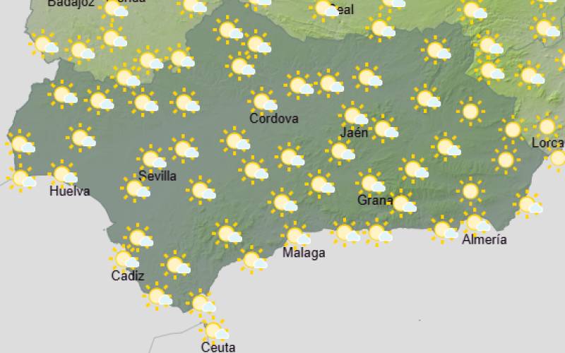 Andalucía weekly weather forecast October 19-22: Storms clear to give a crisp and mainly sunny week