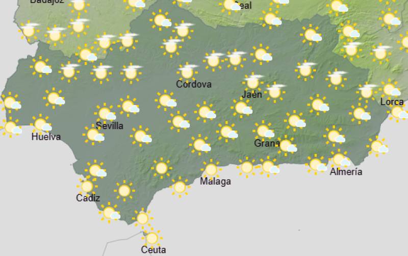 Andalucía weekly weather forecast October 19-22: Storms clear to give a crisp and mainly sunny week