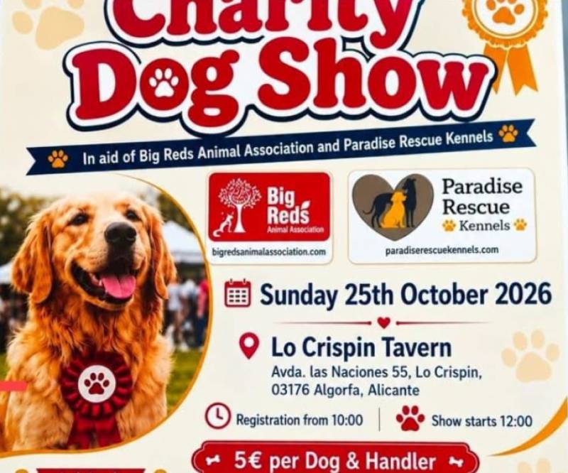 October 25: Big Reds dog show is back on in Algorfa