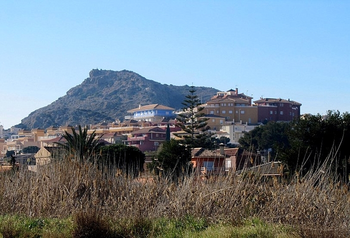 The volcano of El Carmoli on the shore of the Mar Menor