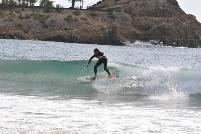 Sporting beaches: Surfing at the Playa de la Reya in Mazarron